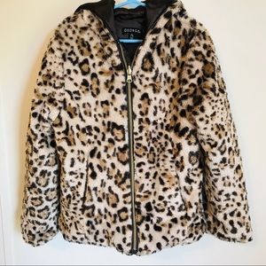George leopard print coat for girls size 7/8